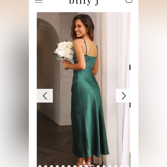 COPY - Billy J Emerald Elsa Midi Dress - Picture 4 of 10